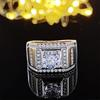 Men's Retro Luxury Large Diamond Ring - European & American Style, R4488