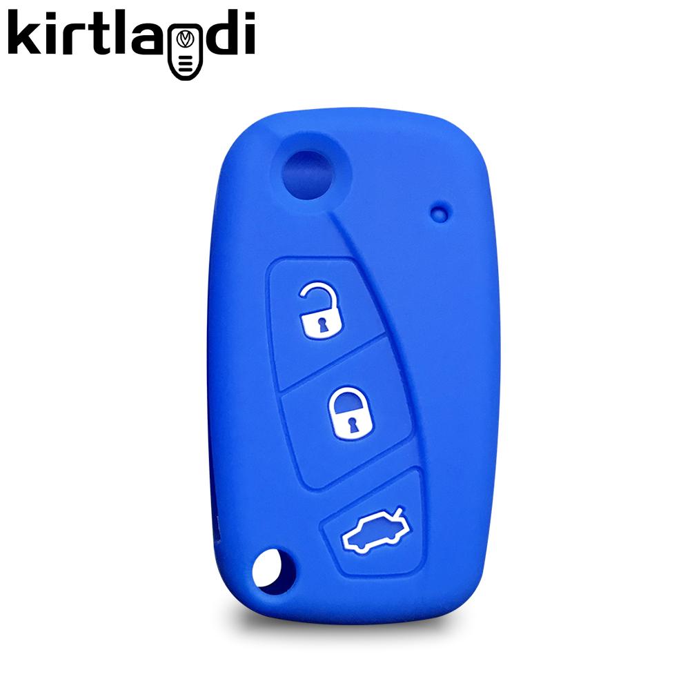 Силиконовый чехол для ключа-брелока для Fiat Panda Idea Stilo Ducato Bravo 500 Doblo Grande Punto Bravo Минивэн Linea 3-кнопочный пульт