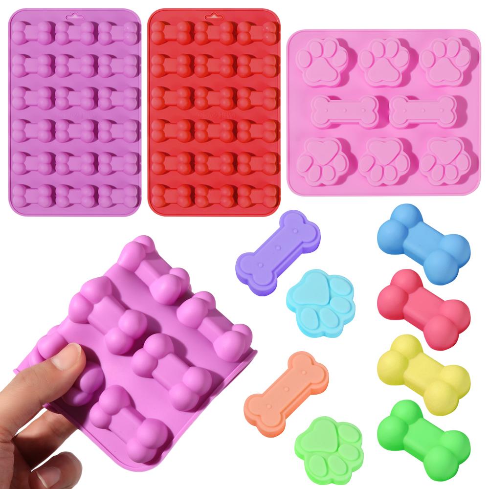 Candy Cookies Puppy Dog Paw Ice Cube Tray Cake Making Chocolate Baking Mould Silicone Molds