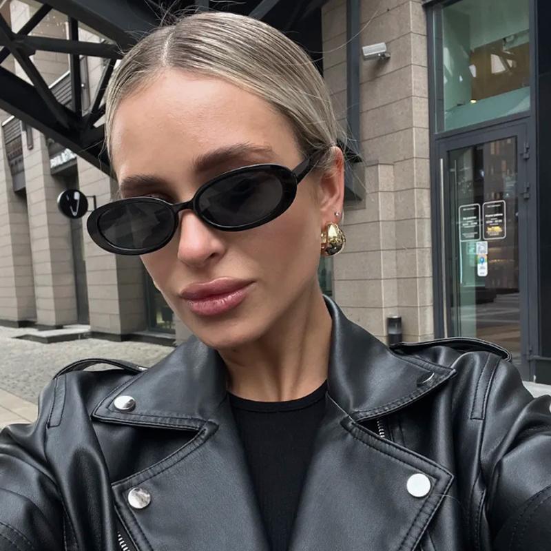 Защитные очки 5 шт. Модные женские овальные солнцезащитные очки, оправа цвета желе, солнцезащитные очки, женские персонализированные уличные очки, UV400