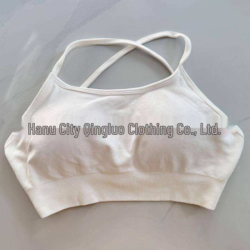 DFYNE Бесшовный нейлон-спандекс спортивный бюстгальтер с перекрещенной спинкой для женщин