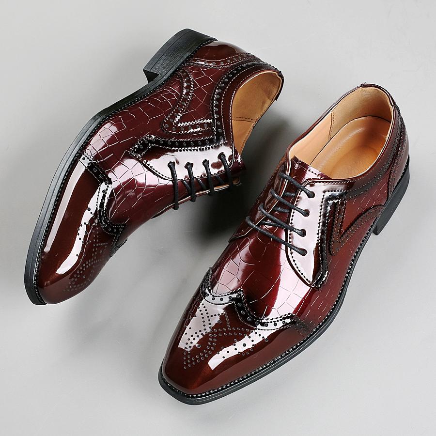 British Designer New Men's Brown Black Lace Up Brogues Oxford Shoes Male Luxury Formal Wedding Prom Dress Homecoming Footwear