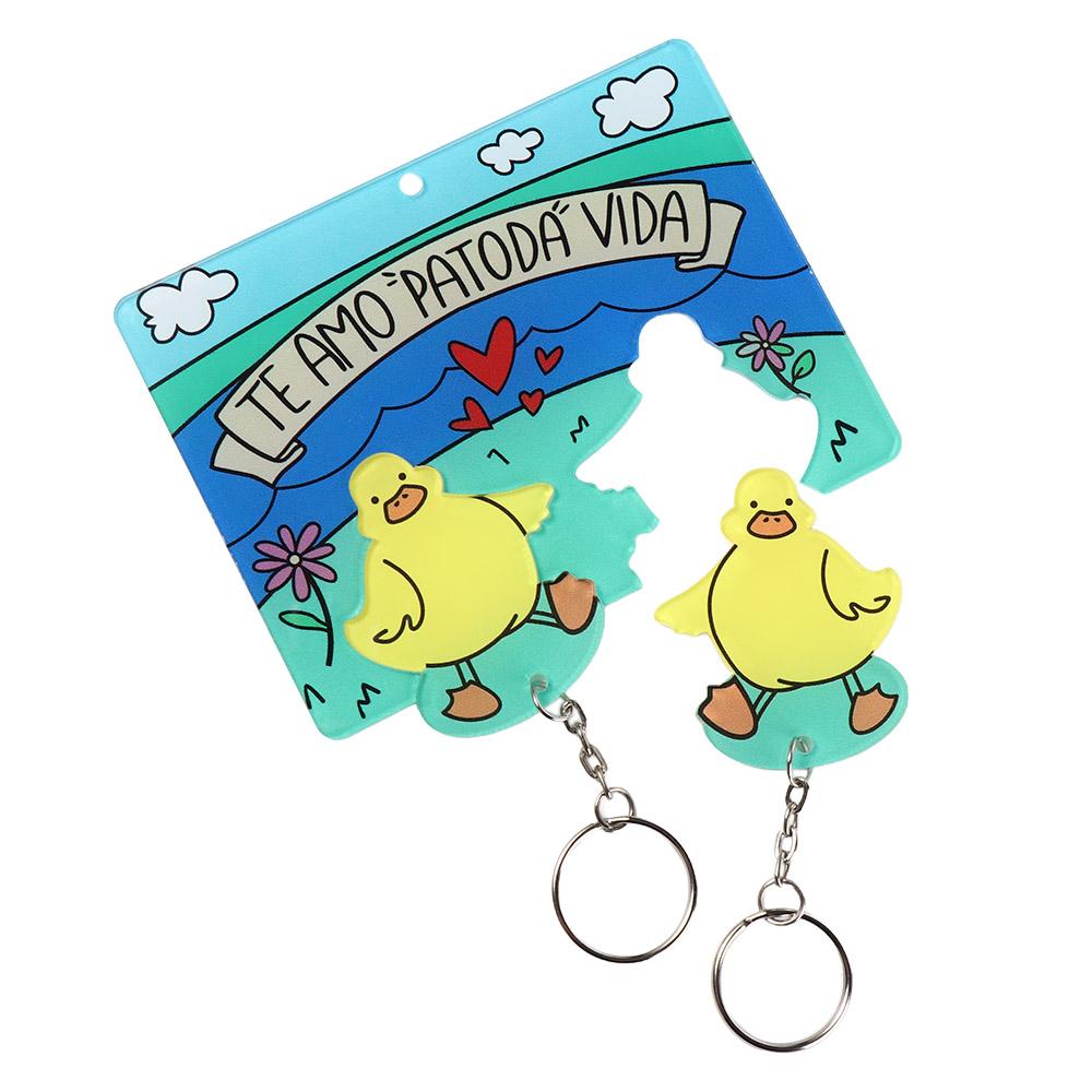 Plastic Creative Keychain Cartoon Couple Keychains Duckling Keychain Bag Accessories