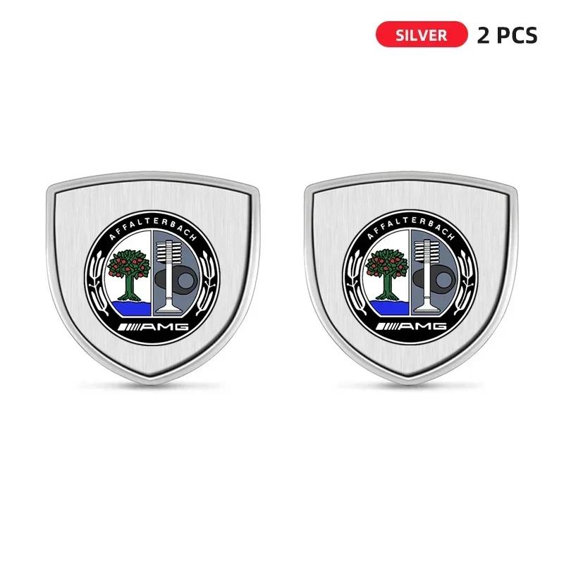 CEK1 1/2pcs 3D Metal Car Styling Shield Emblem Badge Decorative Decals For Mercedes Benz A180 A200 A260 W203 W210 W211 W204 C E S CLS