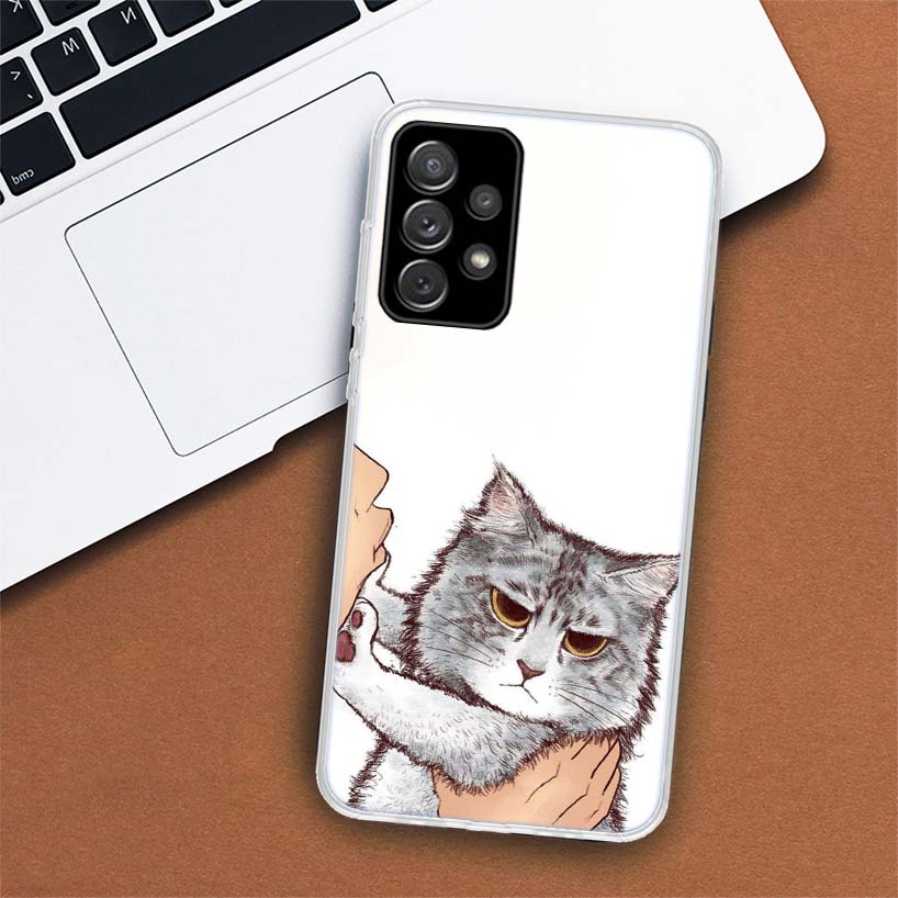 Kiss My Lovely Cat Kitten Phone Case For Samsung Galaxy A51 A71 A50 A70 A40 A30 A20E A10 A41 A31 A21S A11 A01 A6 A8 + A7 A9 Plus