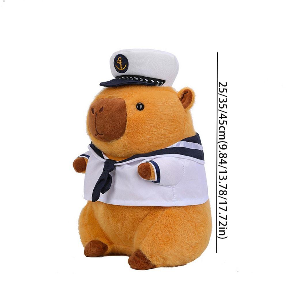 Cartoon Navy Sailor Capybara Doll Capybara Shape Animals Plush Toy Toy Gift