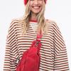 Women's Autumn Oversized Casual Thickened Striped Plus Size Sweatshirt