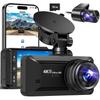 4K WiFi видеорегистратор для автомобилей, Двухканальная передняя и задняя камера, Возможность ночного видения, Режим парковки, 32 ГБ SD-памяти