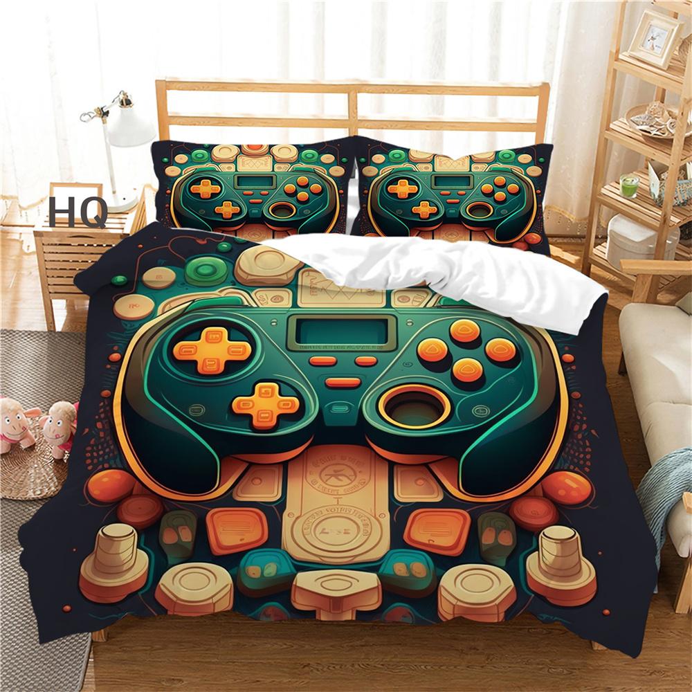 3D игровая консоль с принтом, покрывала для подростков, двойной размер, пододеяльник, роскошный мягкий высококлассный декор для спальни
