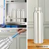 Stainless Steel Water Bottle (Pack of 2) | BIS-Approved | 900ml (Silver Steel Finish)