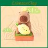 Plush Capybara Potted Toy Cute Soft Filled Doll Desktop Decoration Holiday Gift