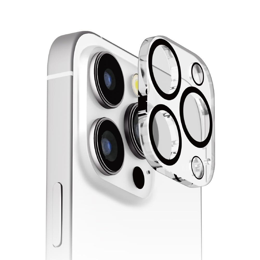 Премиальный прозрачный протектор для объектива камеры iPhone 16 Pro / 16 Pro Max, закаленное стекло 10H и акрил, полноразмерная защита, модель PG-24BCLG01CL