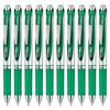 Pentel Шариковая ручка Гелевые чернила Energel Выдвижная Серебристый корпус Зеленый 10 штук 0.7 мм BL77-D