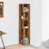 VidaXL Armoire d'angle vieux bois 33x33x165 cm bois d'ingénierie, étagère d'angle, bibliothèque, vitrine, étagère à livres, 856724