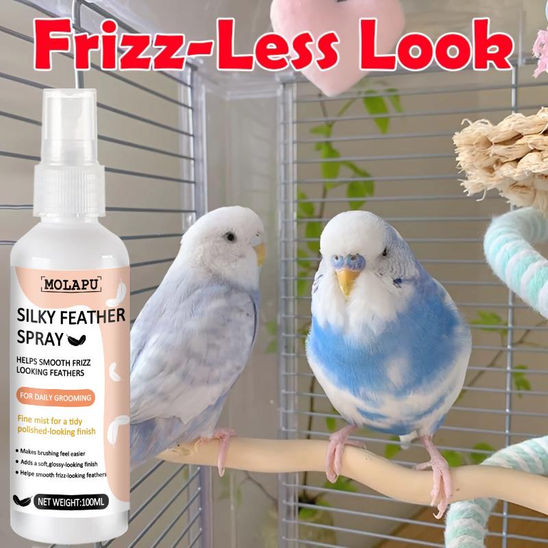 Parrot Feather Care Spray (Suitable for Budgerigars and Cockatiels) - Bathing Spray for Feather Grooming, Makes Feathers Smooth and Shin