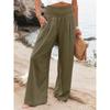 Casual Elastic High Waist Wide Leg Pants