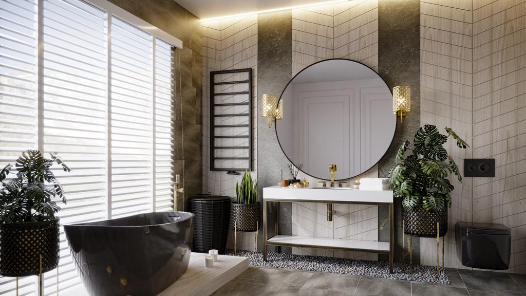 Bathroom radiator luxrad A 3 750 x 400 mm matt black 9005 MAT ZDC 207W