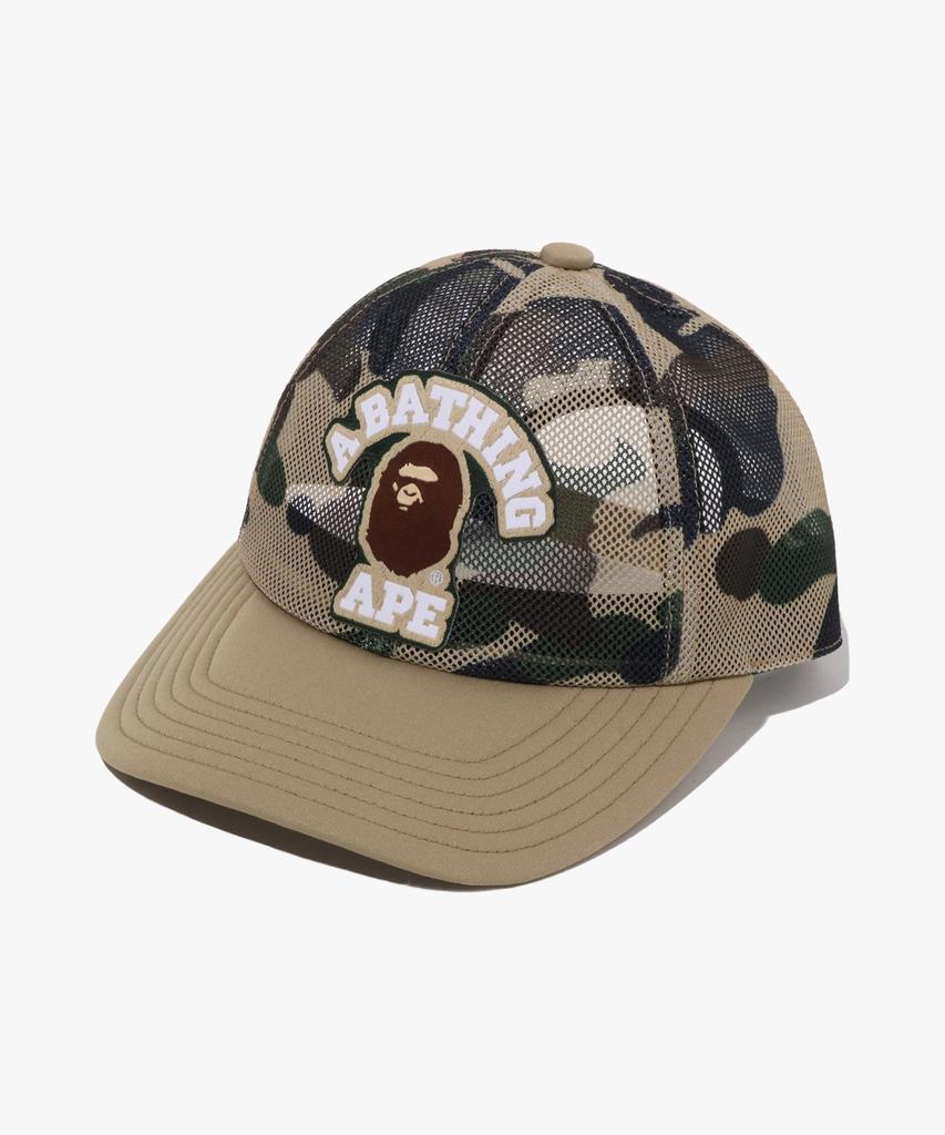 Кепка-сетка Beipeu First Camo с вышивкой и нашивками в стиле колледжа, желтая