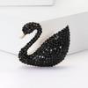 Popular Alloy Rhinestone Black Swan Brooch Fashion High-End Ladies Clothing Corsage Ornament Pin