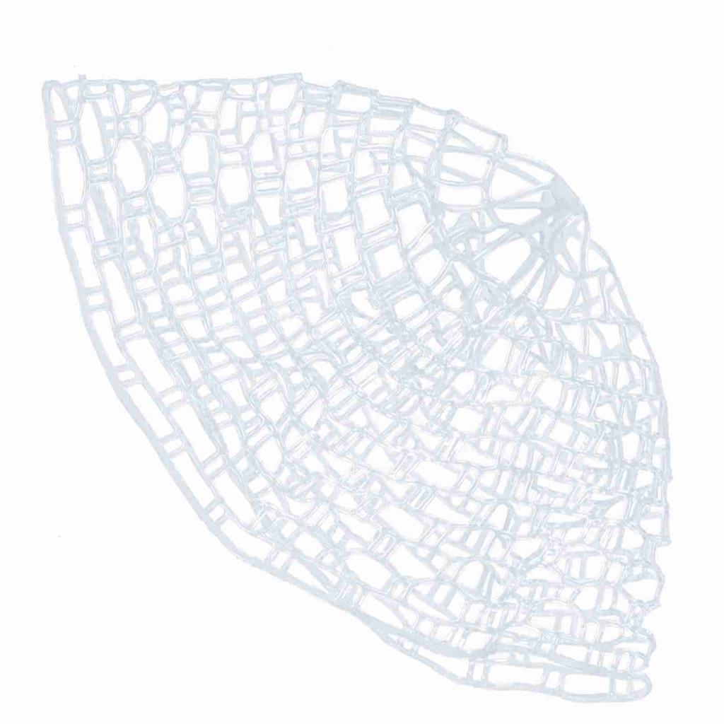 Outdoor Fly Fishing Landing Net Clear Rubber Replacement Mesh Bag(Mudium)