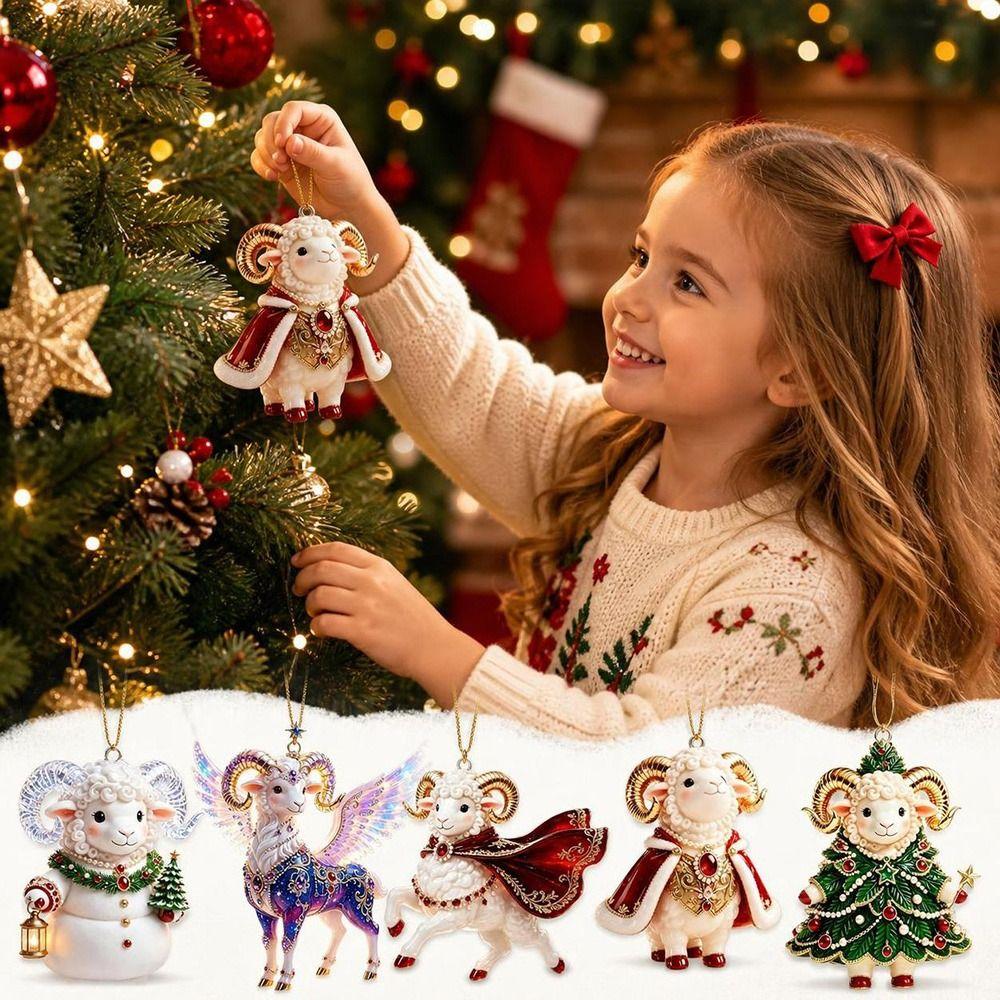 Shining Goat Hanging Ornament Artificial Rhinestone Animal Hanging Decoration Backpack Decoration