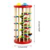 Children Pounding Ball Fall Ladder Small Hammer Colorful Knock Toy Baby Early Education Wooden for Baby 2 3 4 Years Old