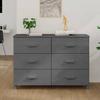 VidaXL Buffet HAMAR Dark Grey 113x40x80 Cm Solid Pine Wood 340450