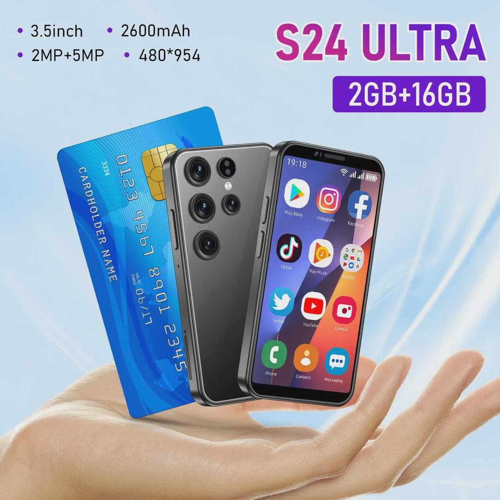 S24 Ultra Mini 3,5-дюймовый Android-смартфон, 2 ГБ ОЗУ, 16 ГБ памяти
