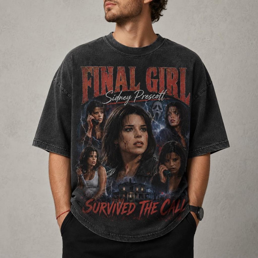 Final Girl Sidney Prescott Vintage T-Shirt, Scream Movie Fan Apparel