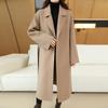 Женское пальто из 100% шерсти TIDENOVEL Осеннее шерстяное длинное пальто Ручной работы Пальто-бушлат Зимняя теплая шерстяная длинная куртка Пальто
