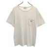 Logo Embroidery Short Sleeve T-shirt M Chest Pocket Men's Used