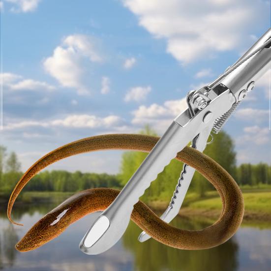 Складной захват для змей, складные щипцы для рептилий с широкой челюстью, инструмент для ловли змей с нескользящей ручкой, ловец для змей, охотник, фермер, захват с длинным вылетом