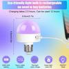Перезаряжаемая беспроводная настенно-настольная лампа E27 с RGB и трехцветной лампой, управление с пульта и касанием
