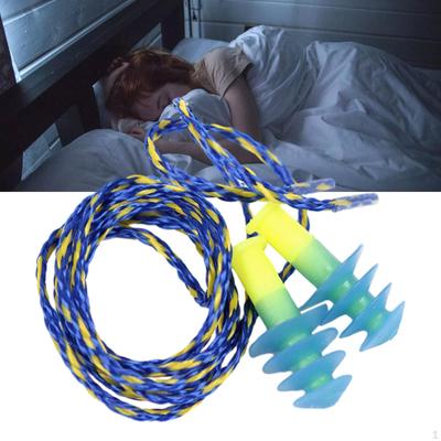 Силиконовые беруши, мягкие водонепроницаемые со шнурком, удобное шумоподавление, многоразовые для сна