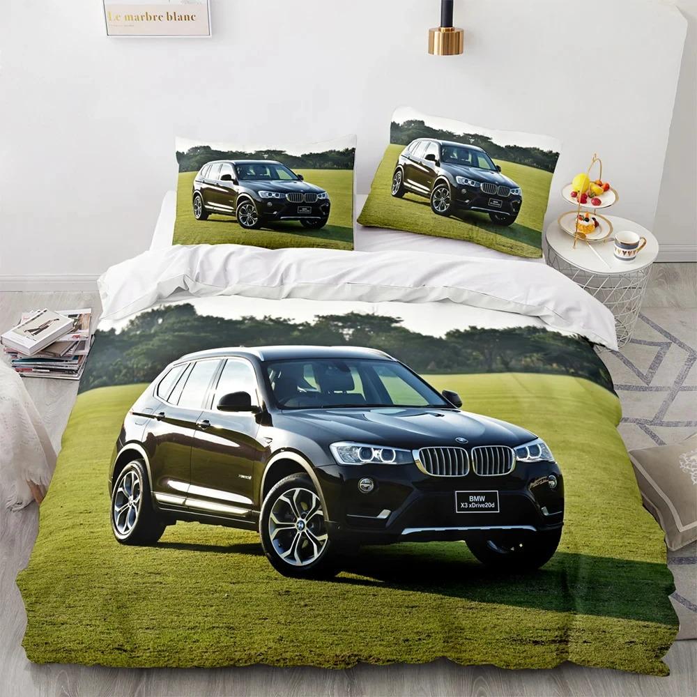 Комплект постельного белья Sports Car Racing Single Twin Full Queen King Size SUV Truck Bed Set Aldult Kid Bedroom Duvetcover Sets Men Boy Gift