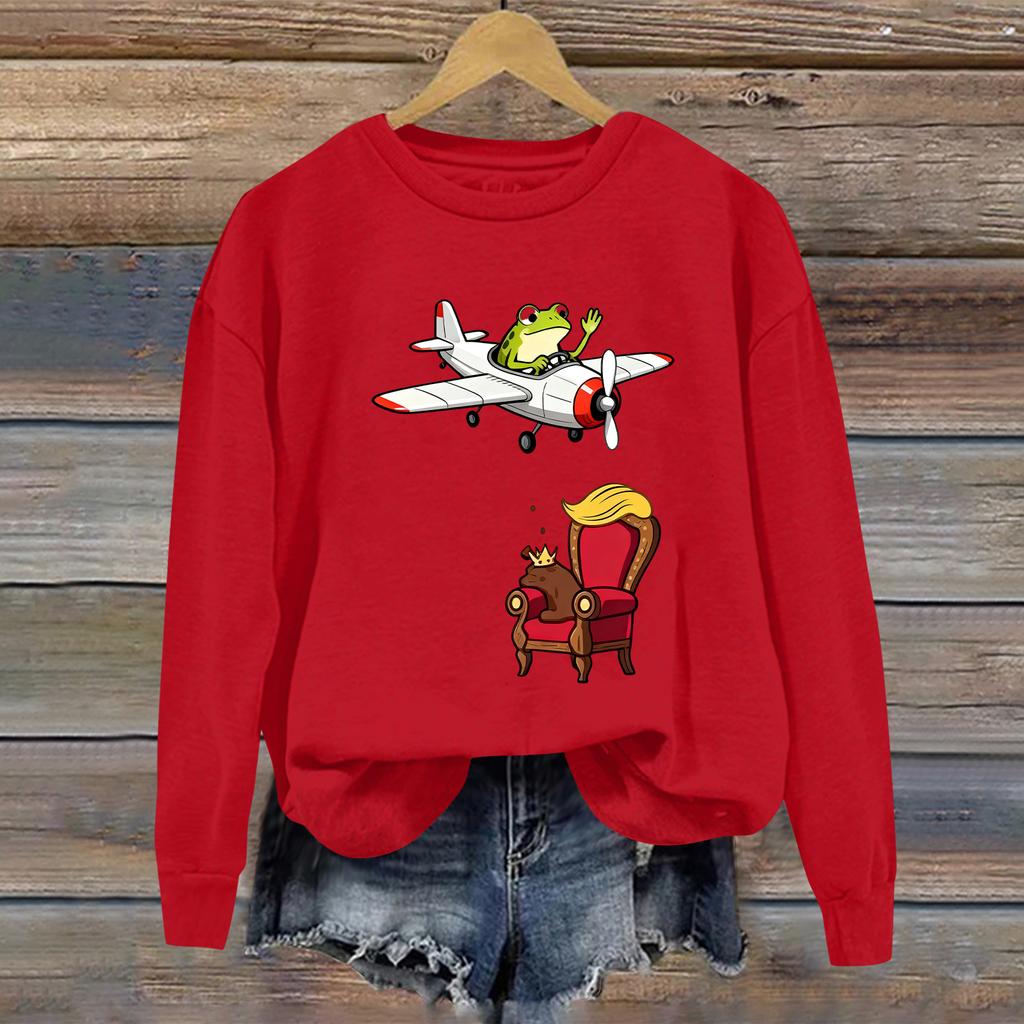 Женские модные повседневные универсальные свитшоты с длинным рукавом и круглым вырезом