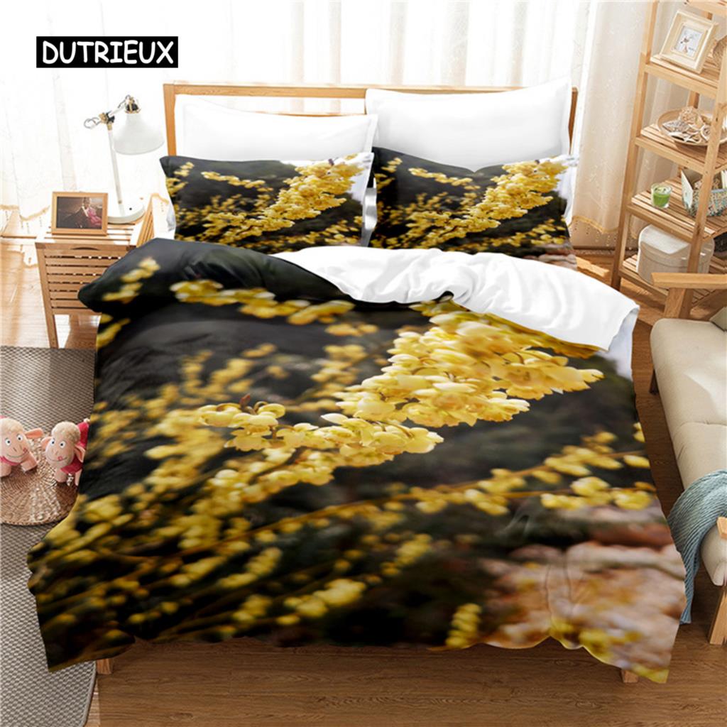 Pink Flower Bedding Collection Duvet Cover Collection 3D Bedding Digital Printing With Bed Linen Queen Size Bedding Collection Fashion Design