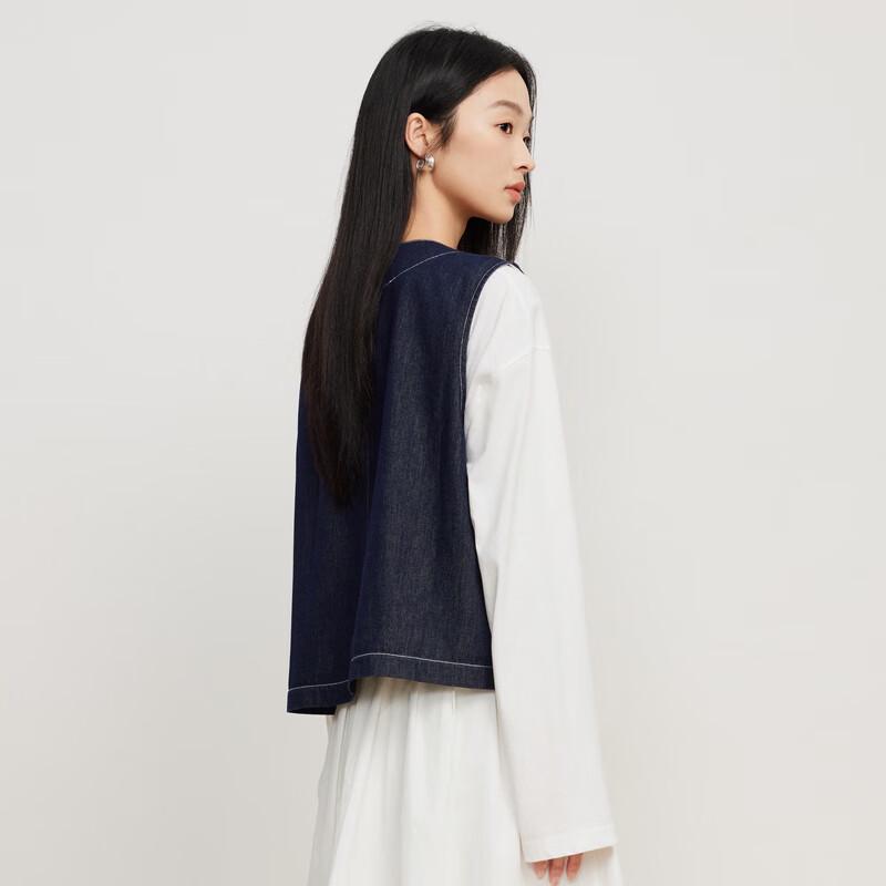 Elva' Island Женский повседневный джинсовый жилет