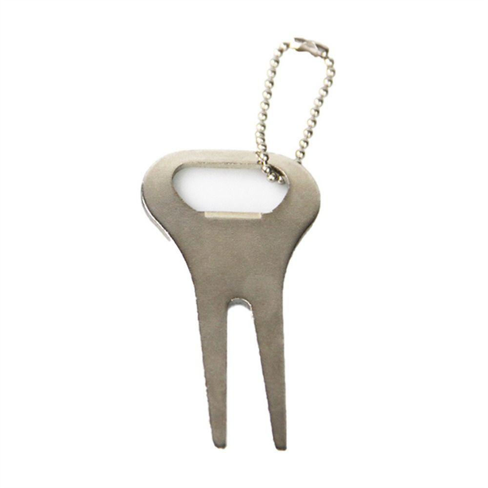 Вилы для гольфа из цинкового сплава с цепочками из бусин, инструмент для ремонта вил для гольфа Green Fork Divot Sports