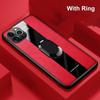 Роскошный чехол для телефона Hoder с кольцом-подставкой из искусственной кожи и мягкой рамкой для Iphone 13 12 11 Pro Max, противоударный защитный чехол для полного объектива камеры для Iphone 13 12 Mini 8