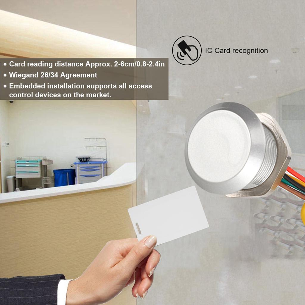 Мини-контроллер RFID Встраиваемый Водонепроницаемый Считыватель контроля доступа Wiegand26 34 Интерфейс IC