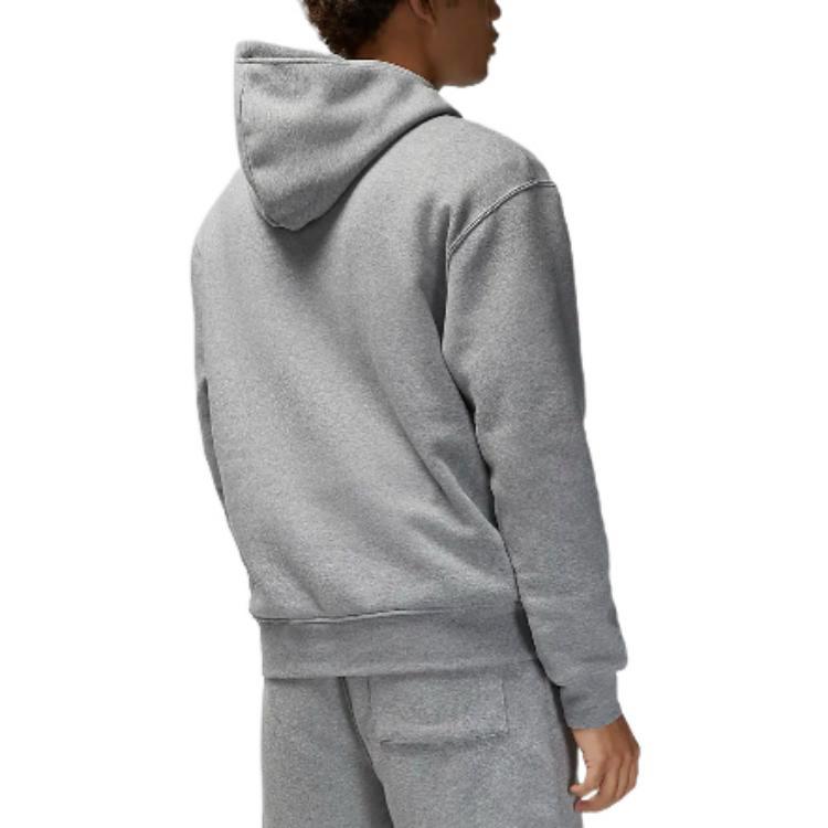 Jordan Solid Color Logo Print Hoodie Men Hoodie Gray DQ7467-091