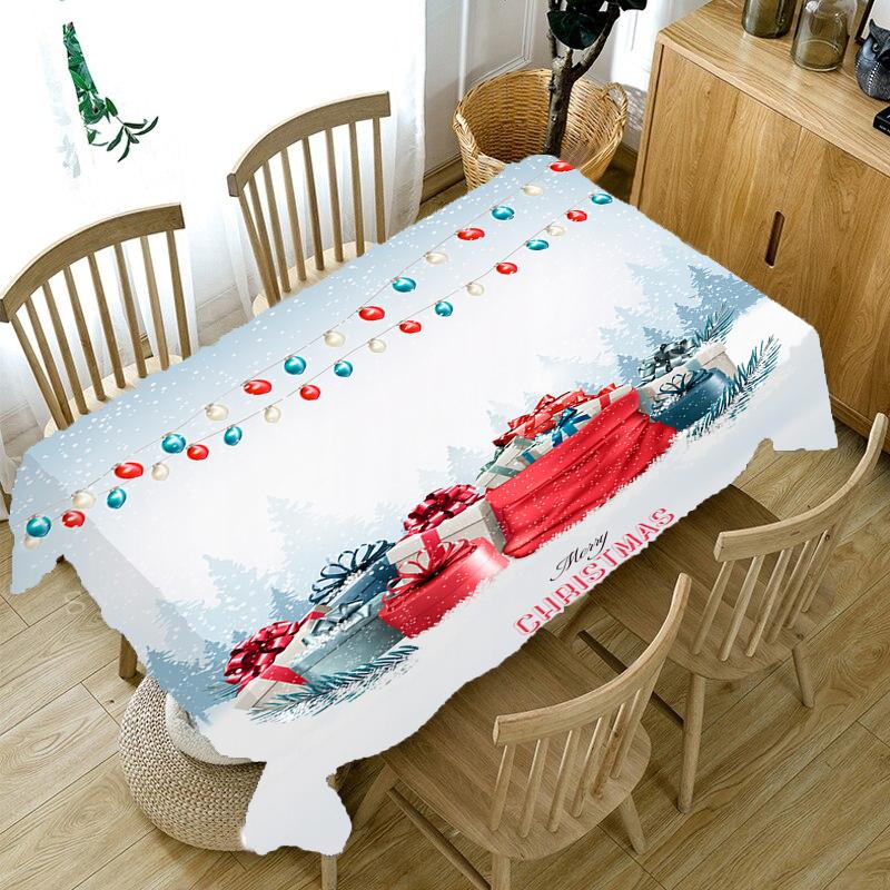 Рождественская скатерть с годовым узором, прямоугольная скатерть, домашний обеденный стол, журнальный скатерть, противообрастающие украшения