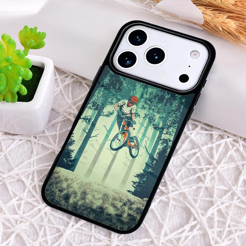 Cycling Bike Phone Case for iPhone 17 Air 16 15 11 12 14 13 Pro Max Shockproof Cover