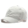 HABERY Бейсболка из мягкого хлопка с коротким козырьком, однотонная, цвет, мужская (белый)