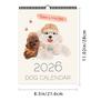 1 шт. настенный календарь на 2026 год, милые иллюстрации с собаками, 12 красивых дизайнов, идеальный подарок на дни рождения, Рождество, Новый год