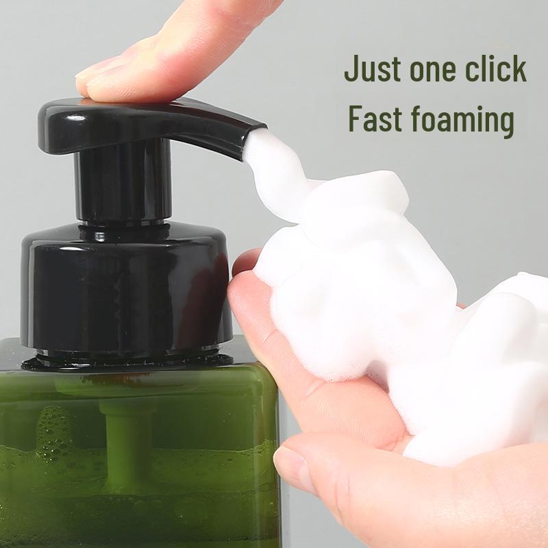 Plastic Square Foam Pump Bottle for Hand Soap, Shower Gel, and Mousse