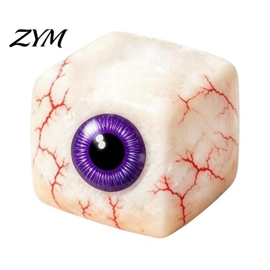 Unique Board Game Dice Accessories Halloween Ghost Squeeze Cube, Glitter Slow Rising Fidget Toy, Rebound Pinch Toys Soft Decompression Sensory Toy for