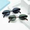 2pcs Unisex Vintage Oval Metal Glasses, for Daily & Commute