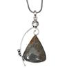 Necklace Montana Agate Gemstone Handmade Silver Jewelry 2.5"
